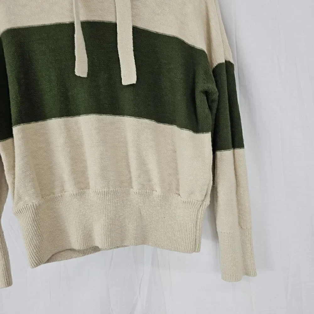 Madewell Clairview Hoodie Sweater in Heather Artichoke Colorblock Size XS Womens